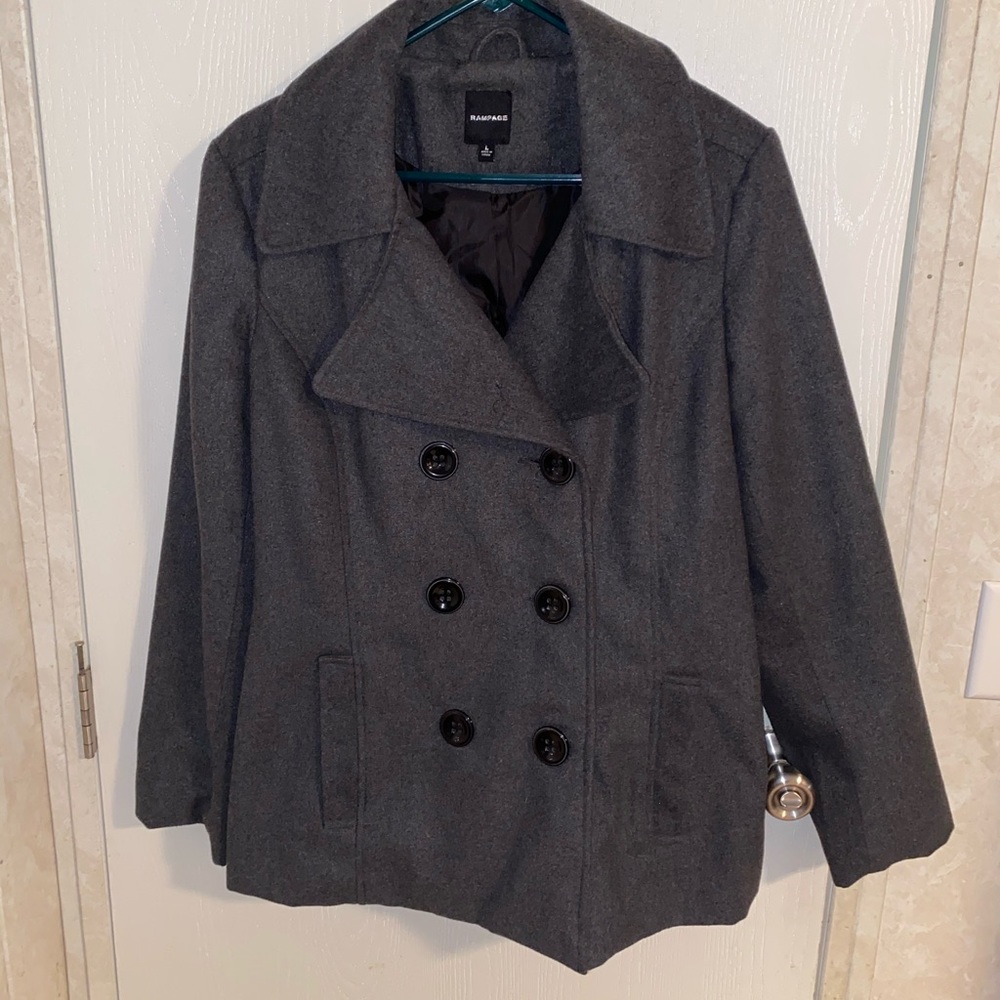 Rampage Grey Pea Coat